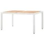 Juego de comedor de jardín 7 piezas ratán sintético blanco de vidaXL, Conjuntos de jardín - Ref: Foro24-45981, Precio: 421,31...