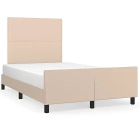 Cappuccino synthetic leather bed frame and headboard 120x190 cm by , Beds and slatted bases - Ref: Foro24-3270553, Price: 161...