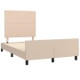 Estructura cama y cabecero cuero sintético capuchino 120x190 cm de , Camas y somieres - Ref: Foro24-3270553, Precio: 165,35 €...