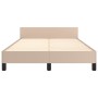 Estructura cama y cabecero cuero sintético capuchino 120x190 cm de , Camas y somieres - Ref: Foro24-3270553, Precio: 165,35 €...
