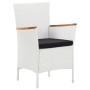 Juego de comedor de jardín 7 piezas ratán sintético blanco de vidaXL, Conjuntos de jardín - Ref: Foro24-45981, Precio: 404,81...
