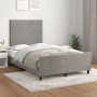Estructura cama con cabecero terciopelo gris claro 120x190 cm de , Camas y somieres - Ref: Foro24-3270566, Precio: 164,43 €, ...