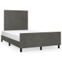Estructura cama con cabecero terciopelo gris oscuro 120x190 cm de , Camas y somieres - Ref: Foro24-3270579, Precio: 165,96 €,...