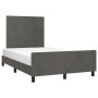 Estructura cama con cabecero terciopelo gris oscuro 120x190 cm de , Camas y somieres - Ref: Foro24-3270579, Precio: 165,96 €,...