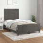Estructura cama con cabecero terciopelo gris oscuro 120x190 cm de , Camas y somieres - Ref: Foro24-3270585, Precio: 154,99 €,...