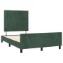 Dark green velvet bed frame with headboard 120x190 cm by , Beds and slatted bases - Ref: Foro24-3270593, Price: 170,11 €, Dis...