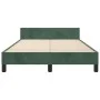 Dark green velvet bed frame with headboard 120x190 cm by , Beds and slatted bases - Ref: Foro24-3270593, Price: 170,11 €, Dis...