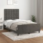 Estructura cama con cabecero terciopelo gris oscuro 120x190 cm de , Camas y somieres - Ref: Foro24-3270603, Precio: 161,47 €,...