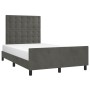 Estructura cama con cabecero terciopelo gris oscuro 120x190 cm de , Camas y somieres - Ref: Foro24-3270603, Precio: 161,47 €,...