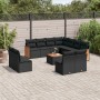 Set de sofás de jardín 12 piezas cojines ratán sintético negro de , Conjuntos de jardín - Ref: Foro24-3260172, Precio: 684,21...