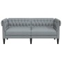 Sofá Chesterfield de 2 plazas tela gris claro de , Sofás - Ref: Foro24-372547, Precio: 249,93 €, Descuento: %