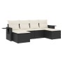 Set de sofás de jardín 6 piezas y cojines ratán sintético negro de , Conjuntos de jardín - Ref: Foro24-3252853, Precio: 356,7...