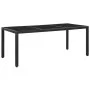 Juego de comedor de jardín 9 piezas ratán sintético negro de vidaXL, Conjuntos de jardín - Ref: Foro24-45976, Precio: 771,91 ...