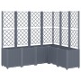 Jardinera con enrejado PP gris 160x120x140 cm de , Maceteros y jardineras - Ref: Foro24-367876, Precio: 239,46 €, Descuento: %