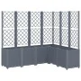 Jardinera con enrejado PP gris 160x120x140 cm de , Maceteros y jardineras - Ref: Foro24-367876, Precio: 236,03 €, Descuento: %