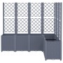 Jardinera con enrejado PP gris 160x120x140 cm de , Maceteros y jardineras - Ref: Foro24-367876, Precio: 239,46 €, Descuento: %