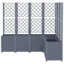 Jardinera con enrejado PP gris 160x120x140 cm de , Maceteros y jardineras - Ref: Foro24-367876, Precio: 236,03 €, Descuento: %