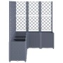 Jardinera con enrejado PP gris 160x120x140 cm de , Maceteros y jardineras - Ref: Foro24-367876, Precio: 239,46 €, Descuento: %