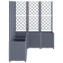 Jardinera con enrejado PP gris 160x120x140 cm de , Maceteros y jardineras - Ref: Foro24-367876, Precio: 236,03 €, Descuento: %