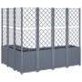 Jardinera con enrejado PP gris 160x120x140 cm de , Maceteros y jardineras - Ref: Foro24-367876, Precio: 236,03 €, Descuento: %