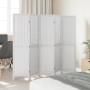 Biombo separador de 5 paneles madera maciza Paulownia blanco de , Divisores de ambientes - Ref: Foro24-358725, Precio: 131,36...