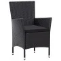 Juego de comedor de jardín 9 piezas ratán sintético negro de vidaXL, Conjuntos de jardín - Ref: Foro24-45976, Precio: 771,91 ...
