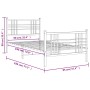 Estructura de cama con cabecero y estribo metal negro 90x190 cm de , Camas y somieres - Ref: Foro24-376334, Precio: 82,92 €, ...