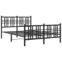 Estructura de cama cabecero y estribo metal negro 140x200 cm de , Camas y somieres - Ref: Foro24-376343, Precio: 132,23 €, De...