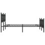 Estructura de cama cabecero y estribo metal negro 140x200 cm de , Camas y somieres - Ref: Foro24-376343, Precio: 132,23 €, De...