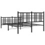 Estructura de cama cabecero y estribo metal negro 140x200 cm de , Camas y somieres - Ref: Foro24-376343, Precio: 132,23 €, De...