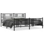 Estructura de cama cabecero y estribo metal negro 193x203 cm de , Camas y somieres - Ref: Foro24-376348, Precio: 144,62 €, De...