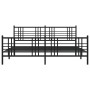 Estructura de cama cabecero y estribo metal negro 193x203 cm de , Camas y somieres - Ref: Foro24-376348, Precio: 144,62 €, De...