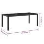 Juego de comedor de jardín 9 piezas ratán sintético negro de vidaXL, Conjuntos de jardín - Ref: Foro24-45976, Precio: 771,91 ...