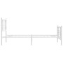 Estructura cama metal con cabecero y pie cama blanca 90x190 cm de , Camas y somieres - Ref: Foro24-376383, Precio: 68,70 €, D...