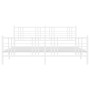 Estructura cama metal con cabecero y pie cama blanco 193x203 cm de , Camas y somieres - Ref: Foro24-376397, Precio: 144,62 €,...