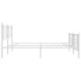 Estructura cama metal con cabecero y pie cama blanco 193x203 cm de , Camas y somieres - Ref: Foro24-376397, Precio: 144,62 €,...