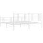 Estructura cama metal con cabecero y pie cama blanco 193x203 cm de , Camas y somieres - Ref: Foro24-376397, Precio: 144,62 €,...