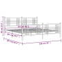 Estructura cama metal con cabecero y pie cama blanco 193x203 cm de , Camas y somieres - Ref: Foro24-376397, Precio: 144,62 €,...