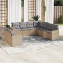 Set de sofás de jardín 9 pzas con cojines ratán sintético beige en Conjuntos de jardín | Comprar online en Foru.es