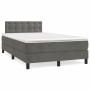 Cama box spring con colchón terciopelo gris oscuro 120x190 cm de , Camas y somieres - Ref: Foro24-3269862, Precio: 377,71 €, ...