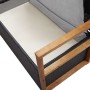 Banco de almacenaje ratán sintético madera acacia negro 115 cm de vidaXL, Bancos de jardín - Ref: Foro24-46010, Precio: 170,6...