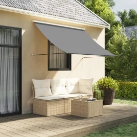 Toldo retráctil de tela y acero gris antracita 200x150 cm de , Toldos - Ref: Foro24-368752, Precio: 51,33 €, Descuento: %