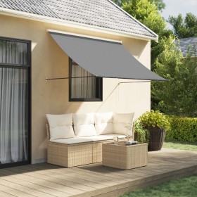 Toldo retráctil de tela y acero gris antracita 200x150 cm de , Toldos - Ref: Foro24-368752, Precio: 60,54 €, Descuento: %