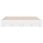Estructura cama con cajones madera ingeniería blanca 200x200 cm de , Camas y somieres - Ref: Foro24-3280356, Precio: 243,72 €...