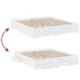 Estructura cama con cajones madera ingeniería blanca 200x200 cm de , Camas y somieres - Ref: Foro24-3280356, Precio: 243,72 €...