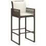Taburetes de cocina con cojines 2 uds ratán sintético marrón de , Sillas de jardín - Ref: Foro24-368706, Precio: 170,50 €, De...