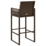 Taburetes de cocina con cojines 2 uds ratán sintético marrón de , Sillas de jardín - Ref: Foro24-368706, Precio: 170,50 €, De...