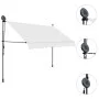 Toldo manual retráctil con LED crema 250 cm de vidaXL, Toldos - Ref: Foro24-145872, Precio: 91,21 €, Descuento: %