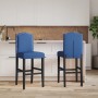 Taburetes altos 2 uds madera maciza de caucho y tela de , Taburetes de cocina - Ref: Foro24-4006211, Precio: 113,50 €, Descue...