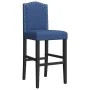 Taburetes altos 2 uds madera maciza de caucho y tela de , Taburetes de cocina - Ref: Foro24-4006211, Precio: 112,14 €, Descue...